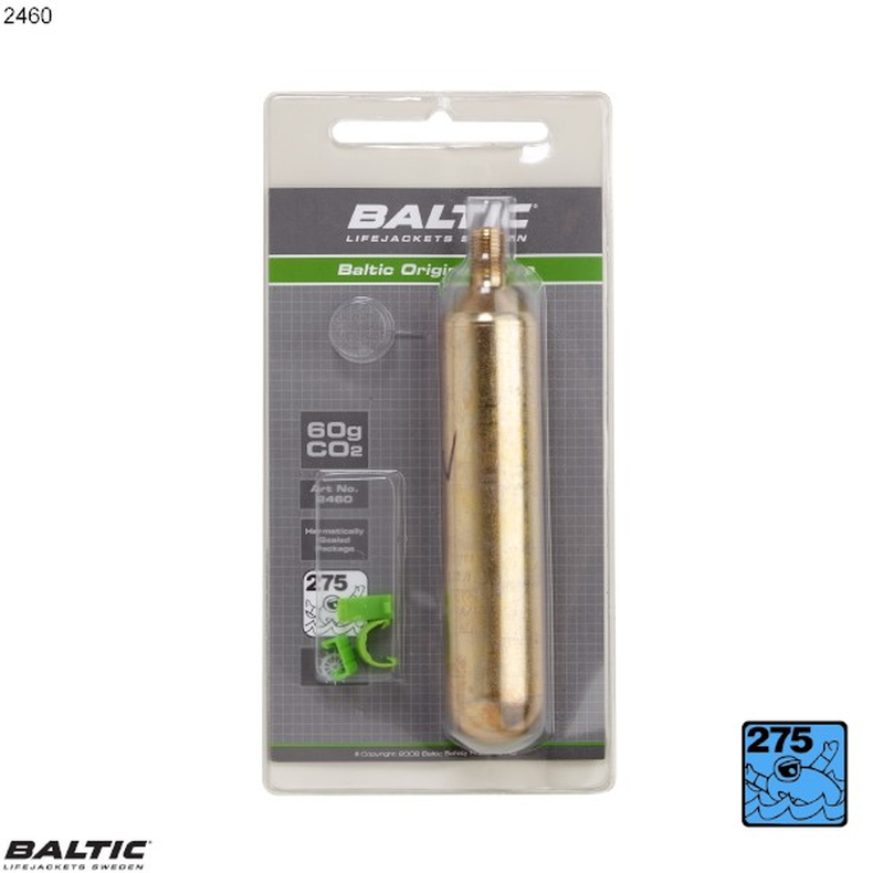 BALTIC, 60g CO2-Zylinder mit Clips - 2460 Str. 60g